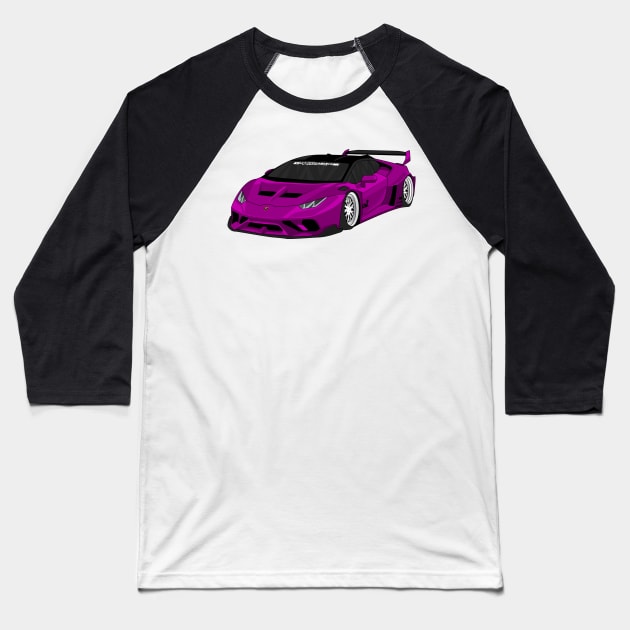 lamborghini huracan PURPLE Baseball T-Shirt by VENZ0LIC